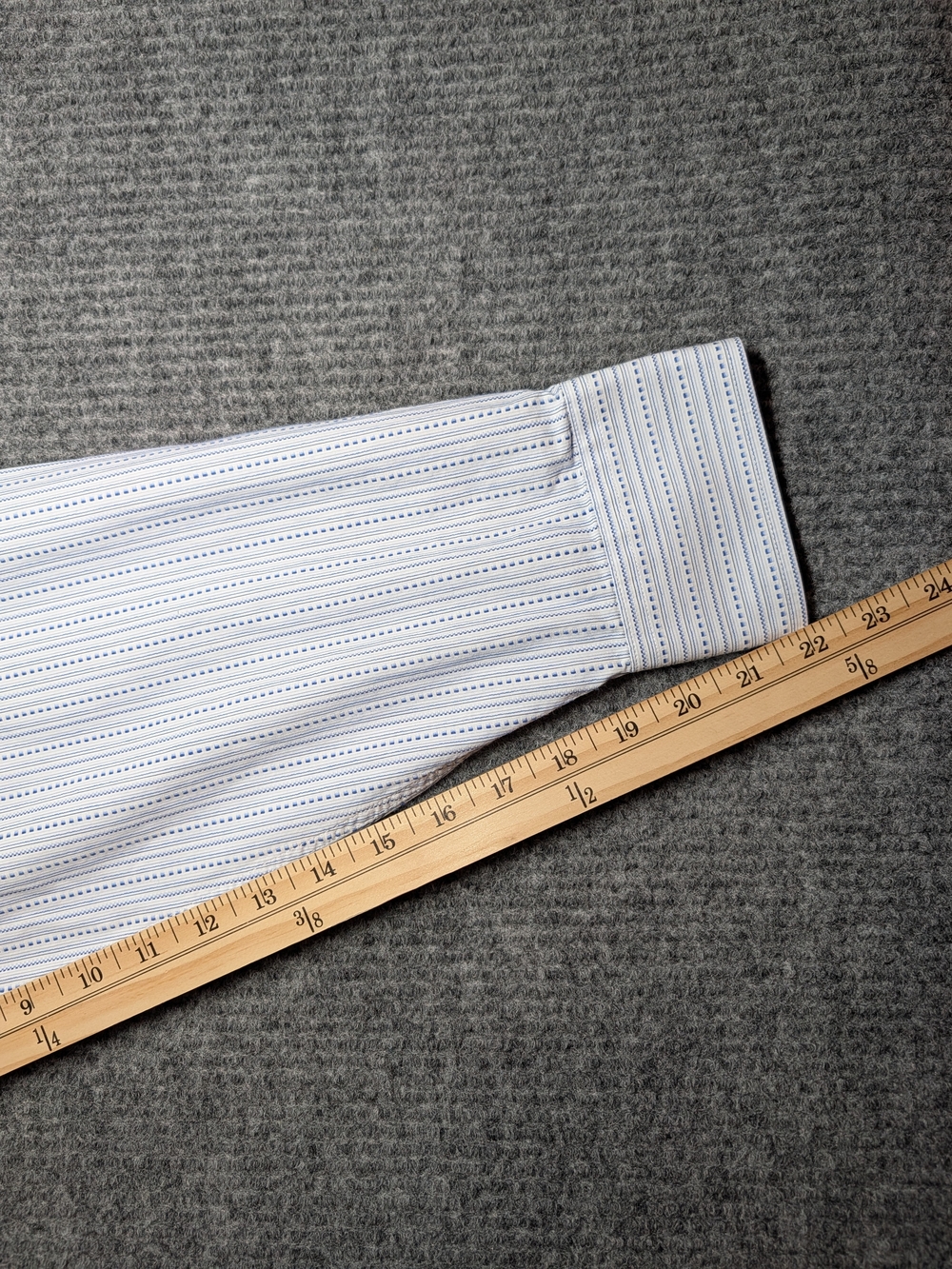 Bugatchi Light Blue Striped Dress Shirt - Picture 12 of 15
